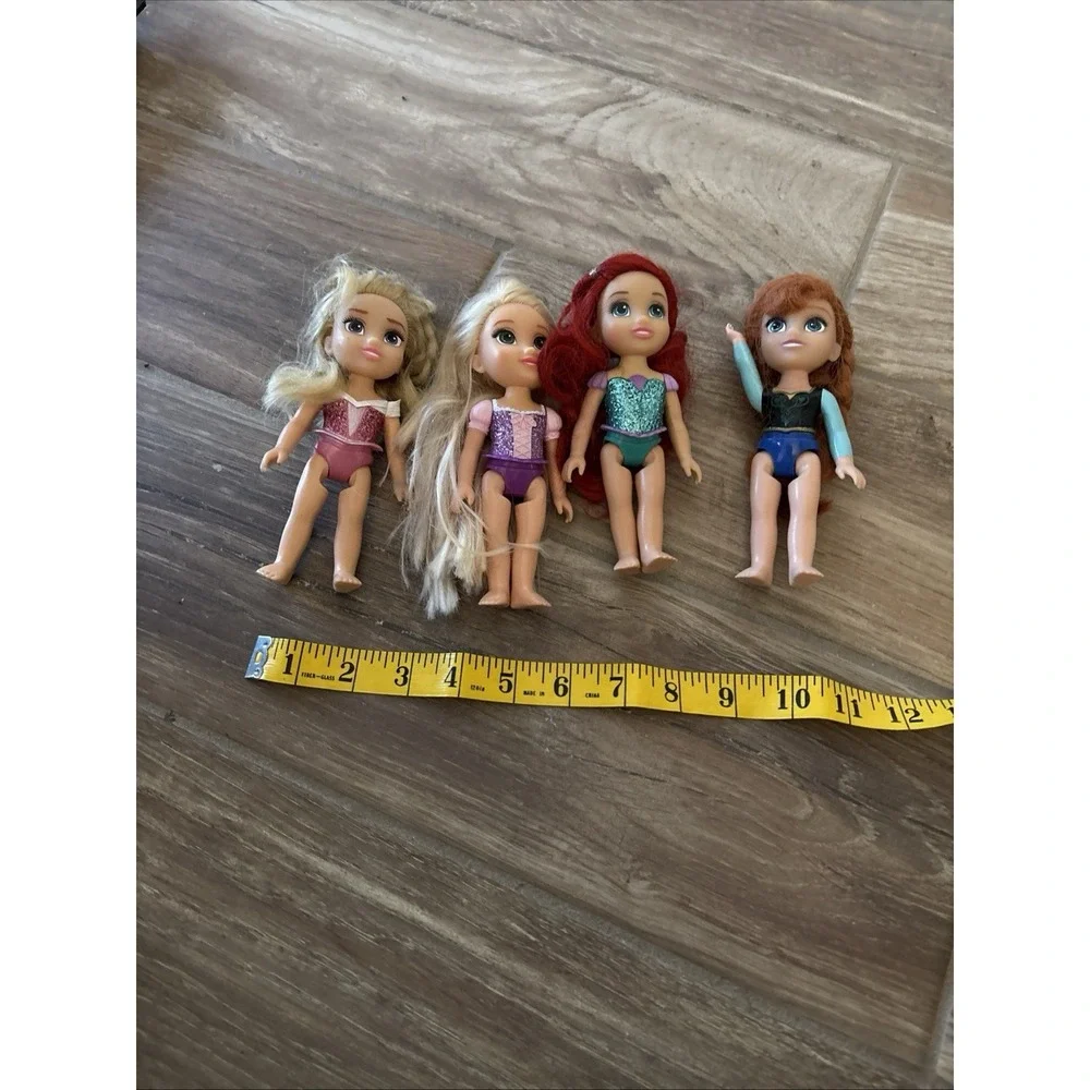 Disney Petite Doll Lot of 4 Ariel‎ Rapunzel Aurora Anna